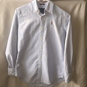 blue ralph lauren polo button up